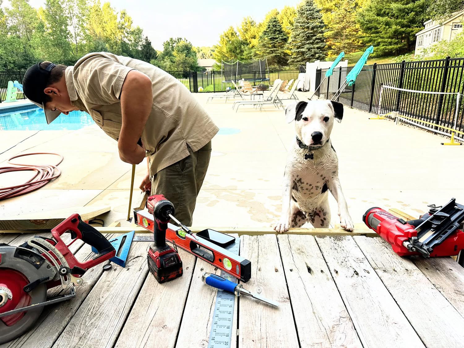 Deck repair and construction work